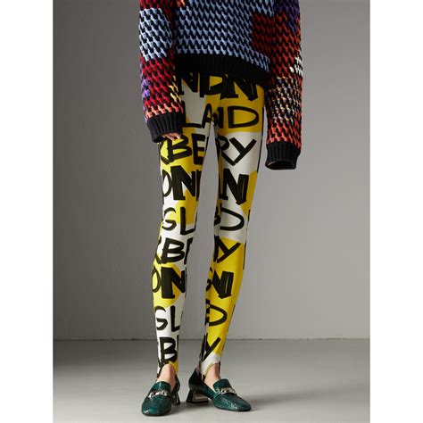 burberry graffiti print leggings|Burberry Leggings for Women .